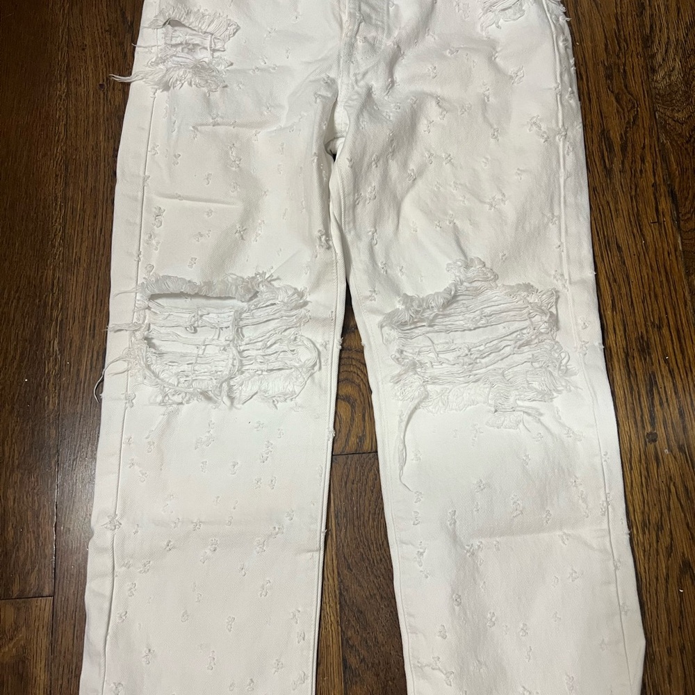 Carmar White Distressed Relaxed Jeans